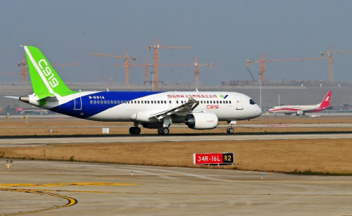 C919整體外觀。圖片來(lái)源：新華網(wǎng)